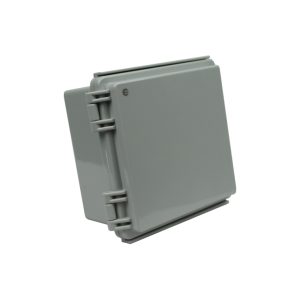 ip65 weatherproof enclosure 150 x 150 x 90mm grey hinged cover
