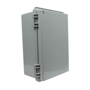 ip65 weatherproof enclosure 300 x 200 x 130mm grey hinged cover