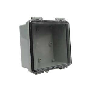 ip65 weatherproof enclosure 150 x 150 x 90mm clear hinged cover