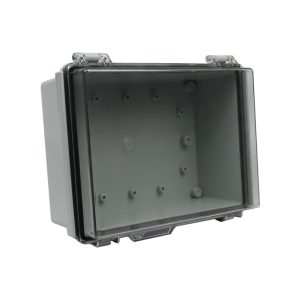 ip65 weatherproof enclosure 220 x 170 x 110mm clear hinged cover